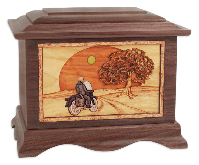 Ambassador Motorcycle With Moon Wood Memorial