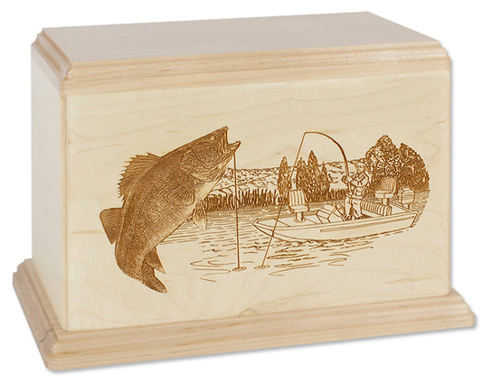 Hampton Walleye Boat Fishing Wood Memorial