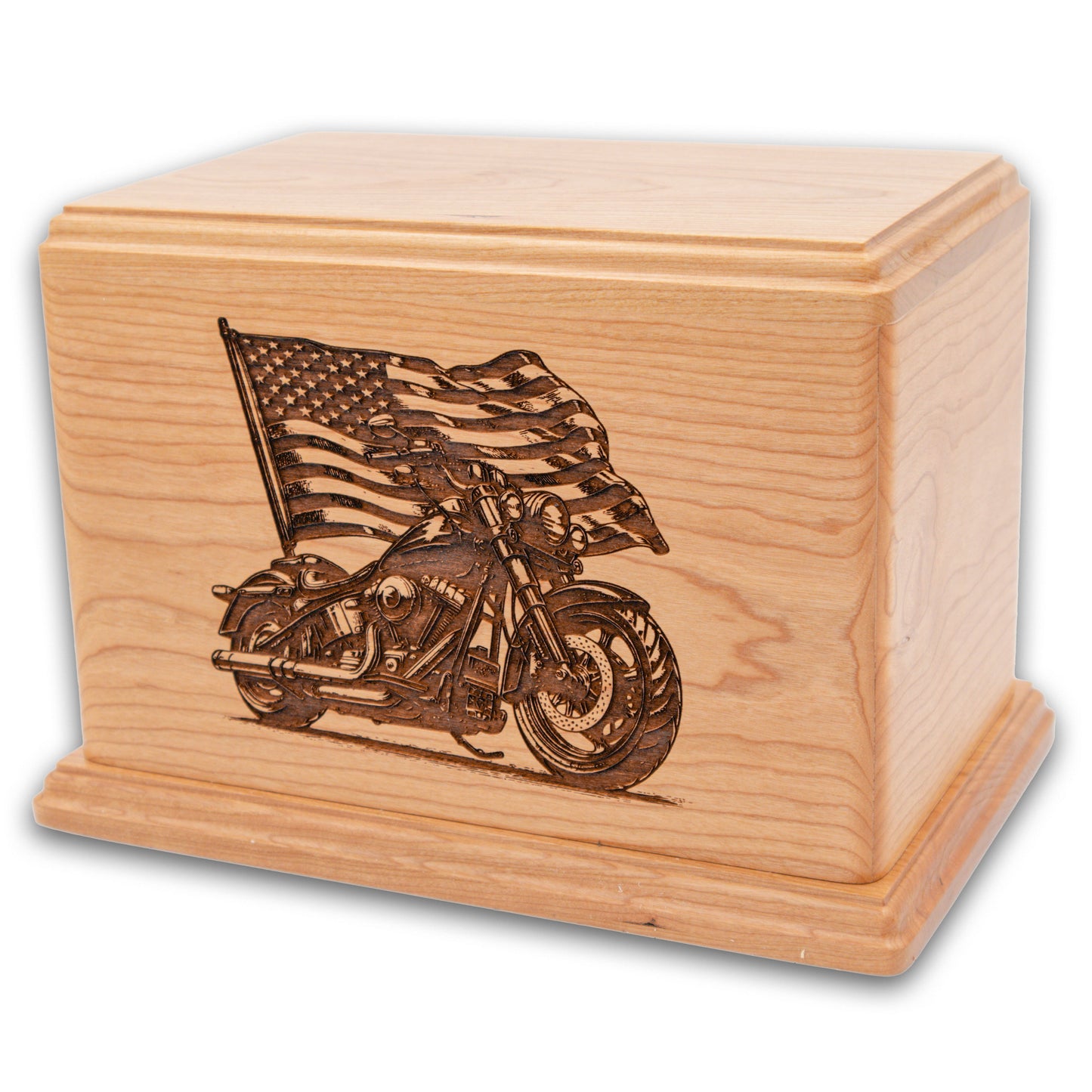 Hampton Motorcycle with Flag Wood Memorial