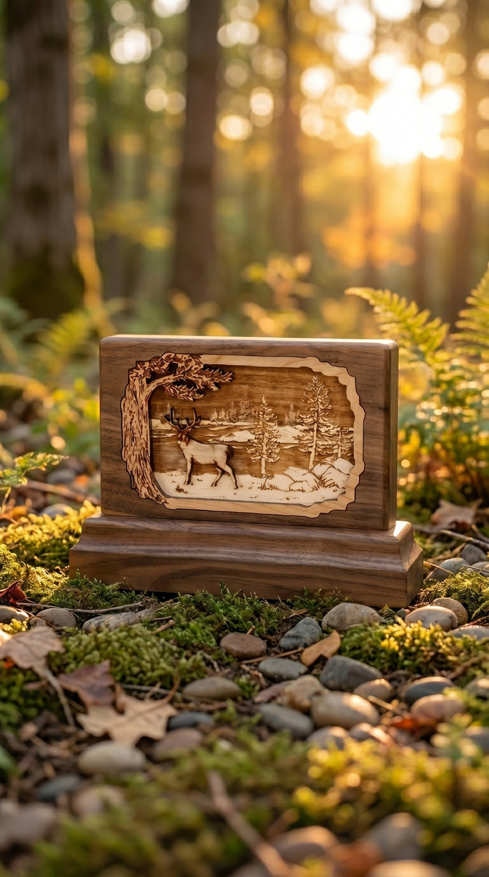 Whitetail Deer Keepsake Memorial