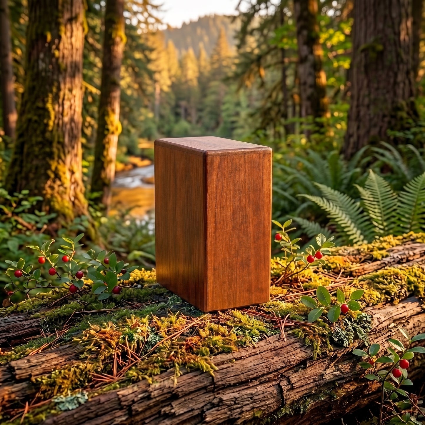 Wood Scattering Urn