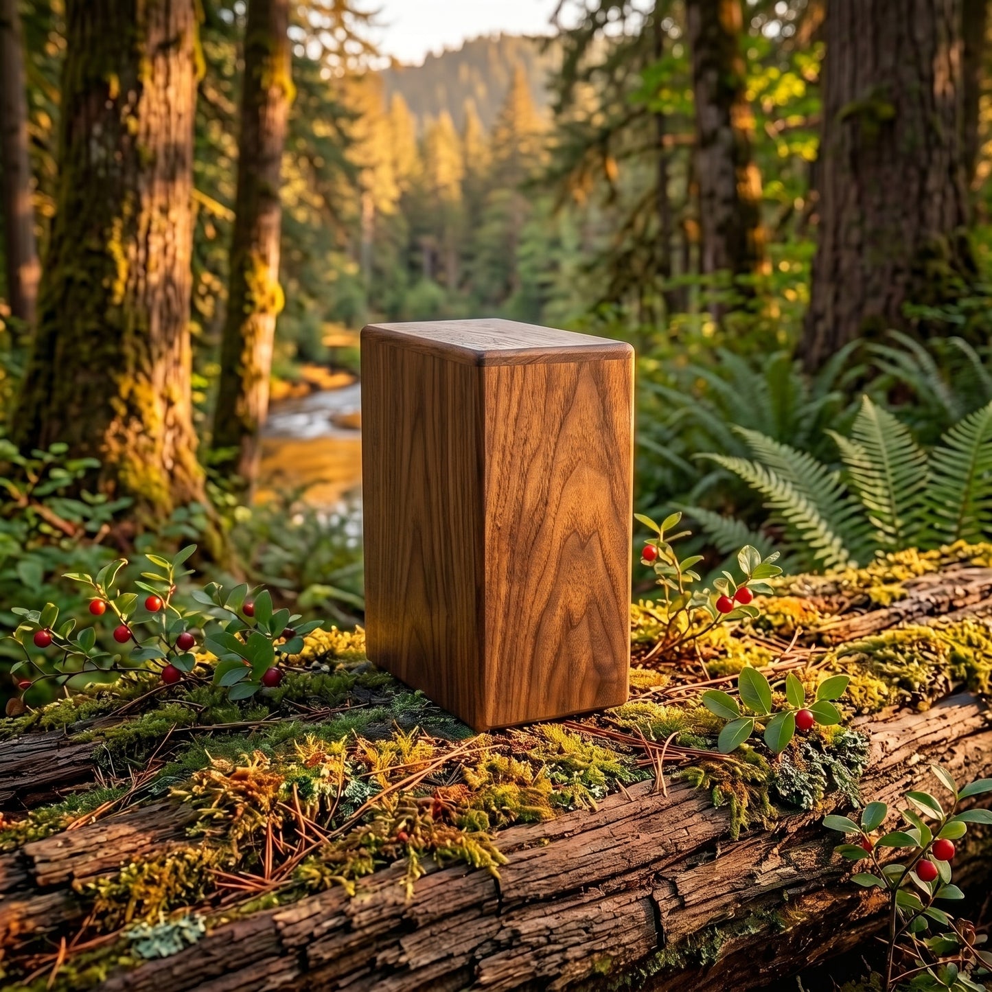 Wood Scattering Urn